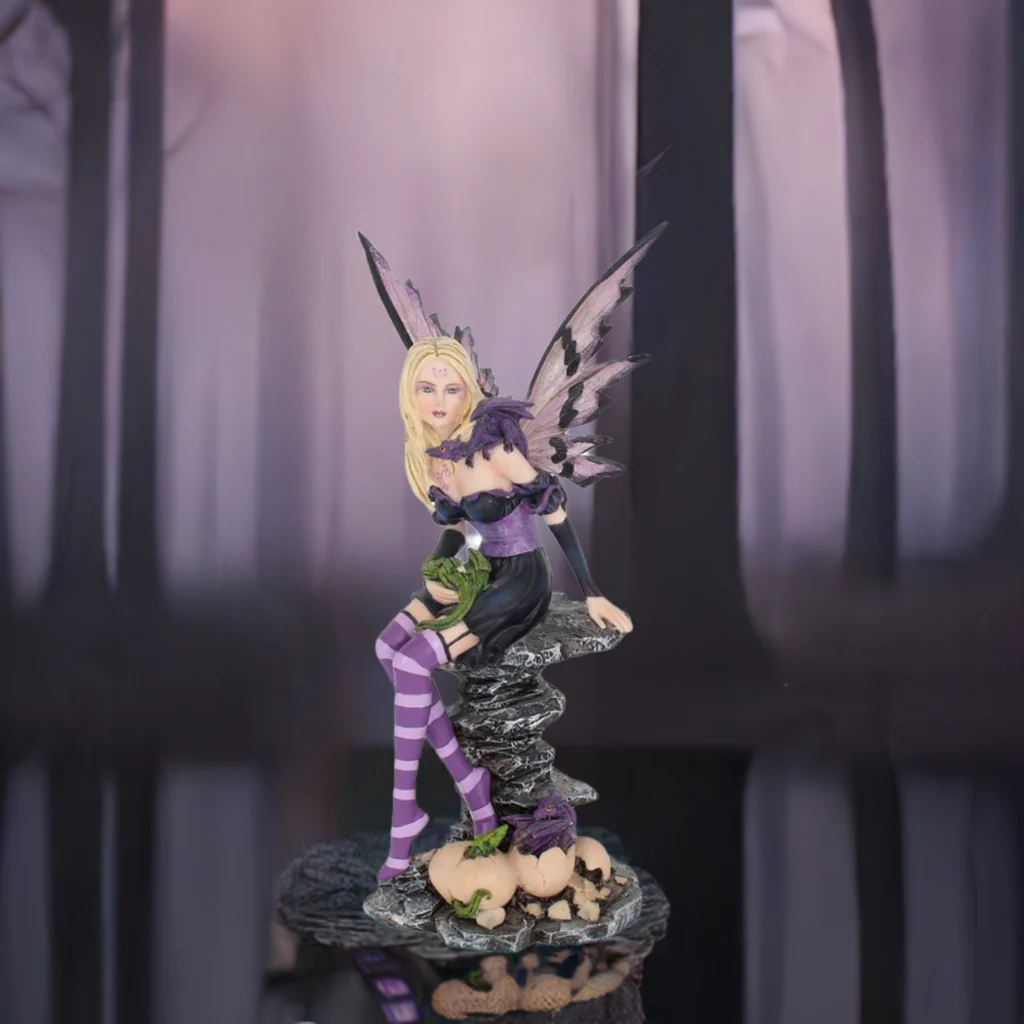 Amethyst and Hatchlings Fairy Figurine - Image 3