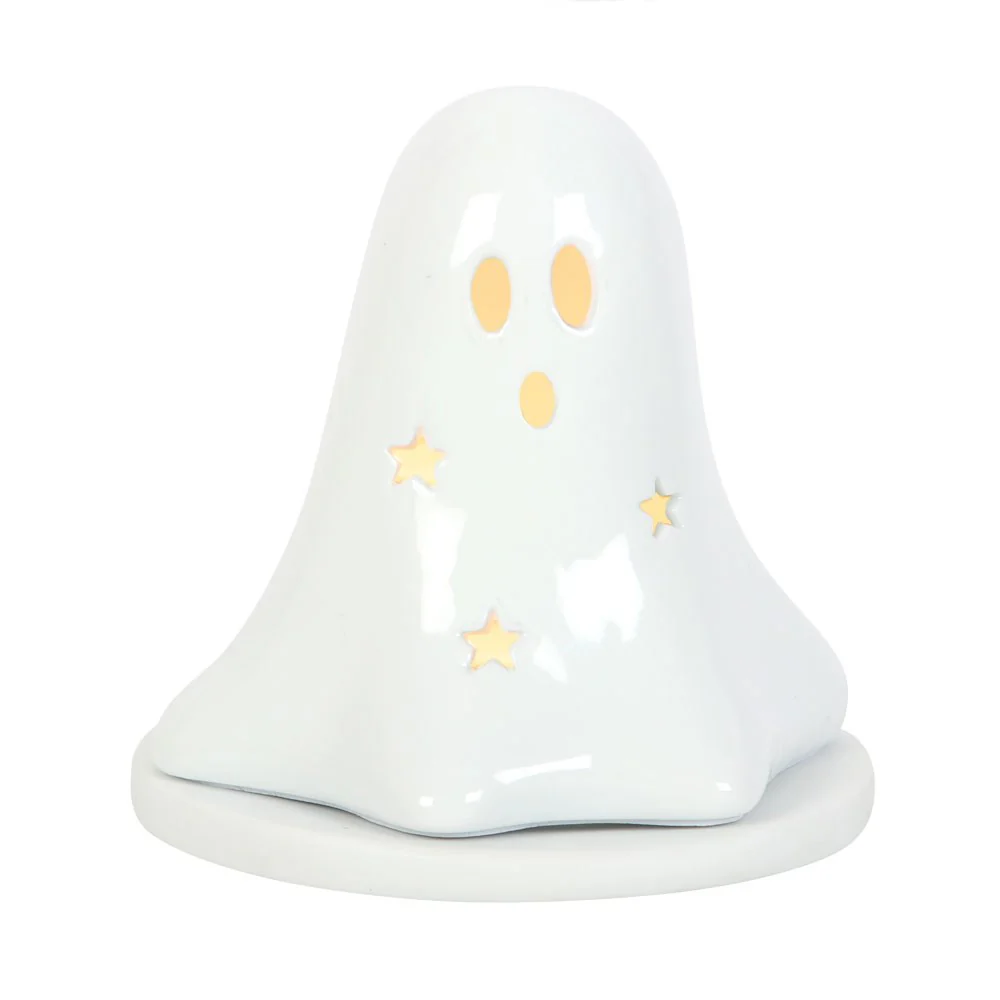 Ceramic Ghost Tealight and Incense Cone Holder - Image 4