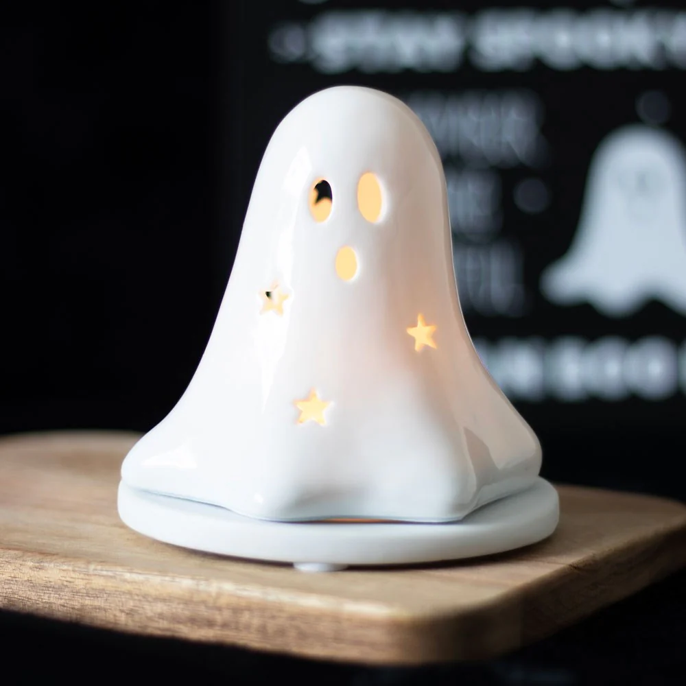 Ceramic Ghost Tealight and Incense Cone Holder - Image 7