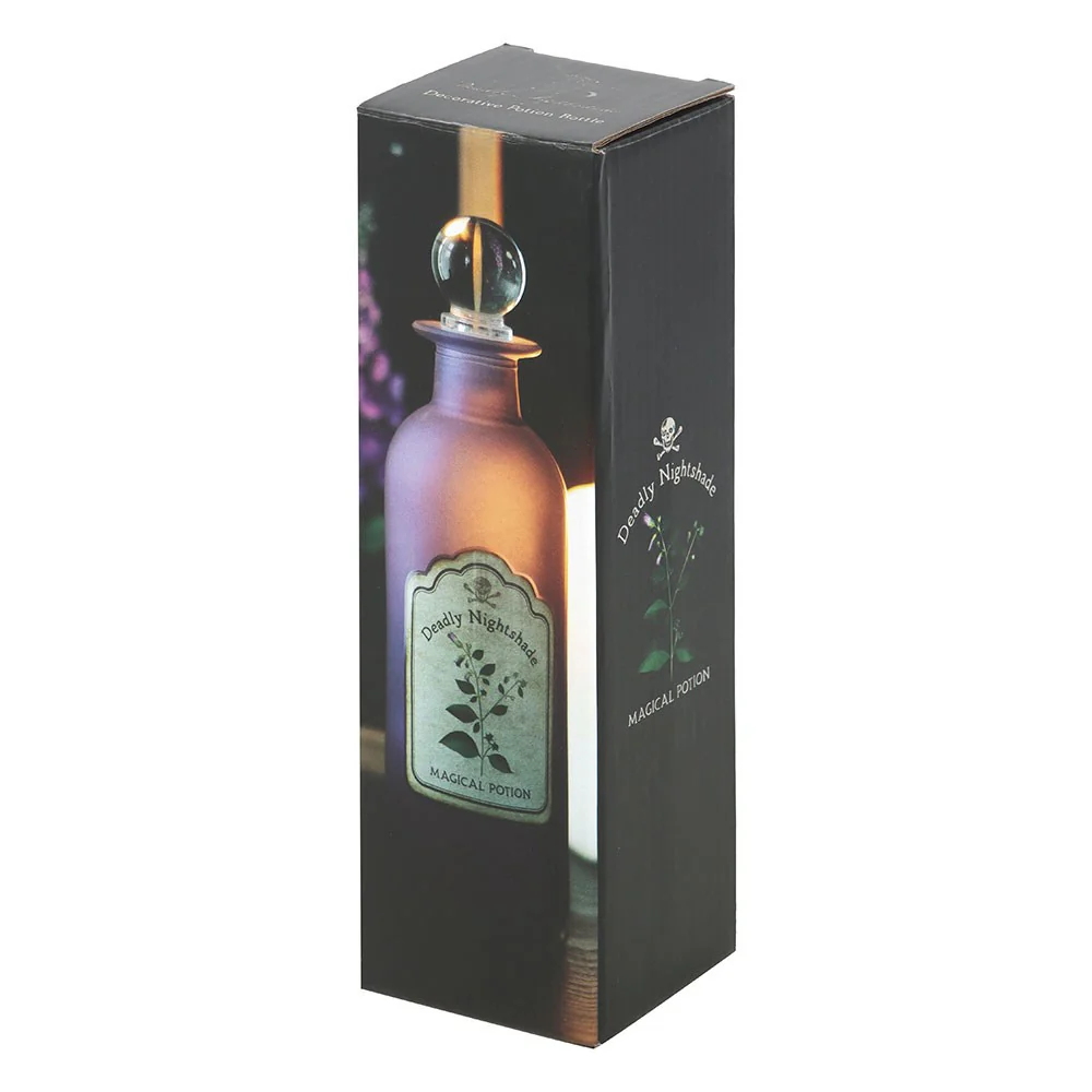 Deadly Nightshade Decorative Glass Potion Bottle - Image 4