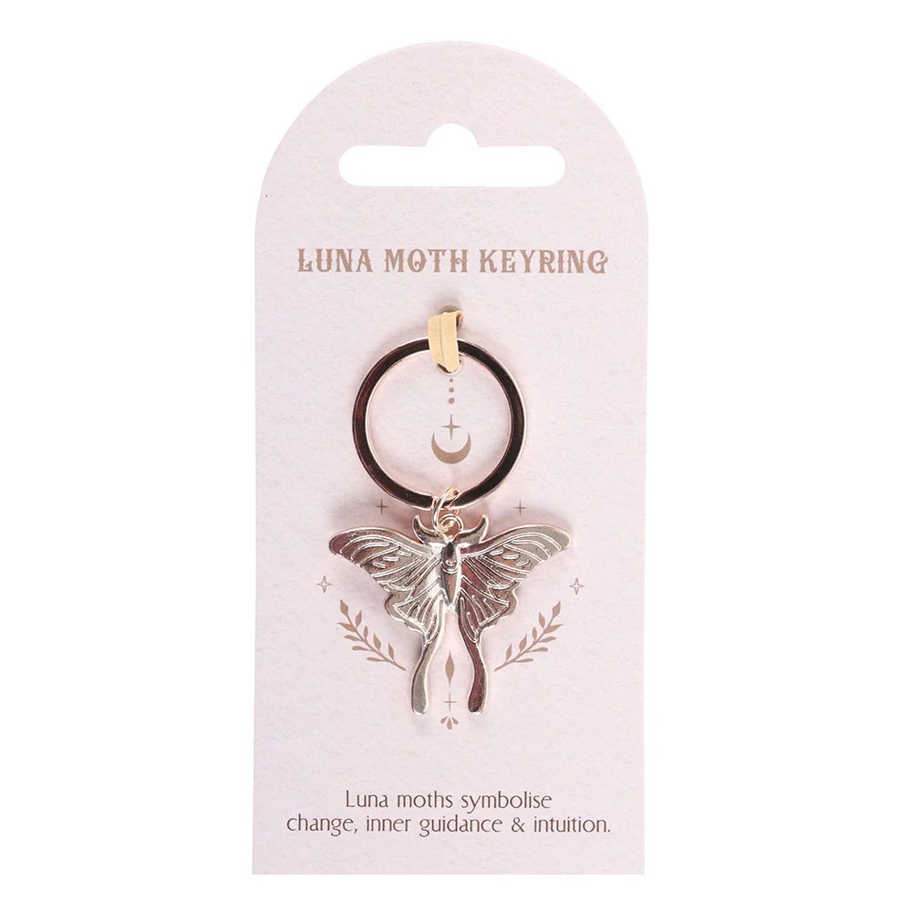 Light Luna Moth Keyring - Image 3