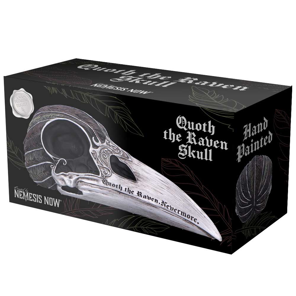Quoth The Raven Skull Ornament - Image 8