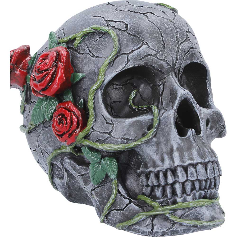 Twilight Bloom Gothic Skull Figurine - Image 7