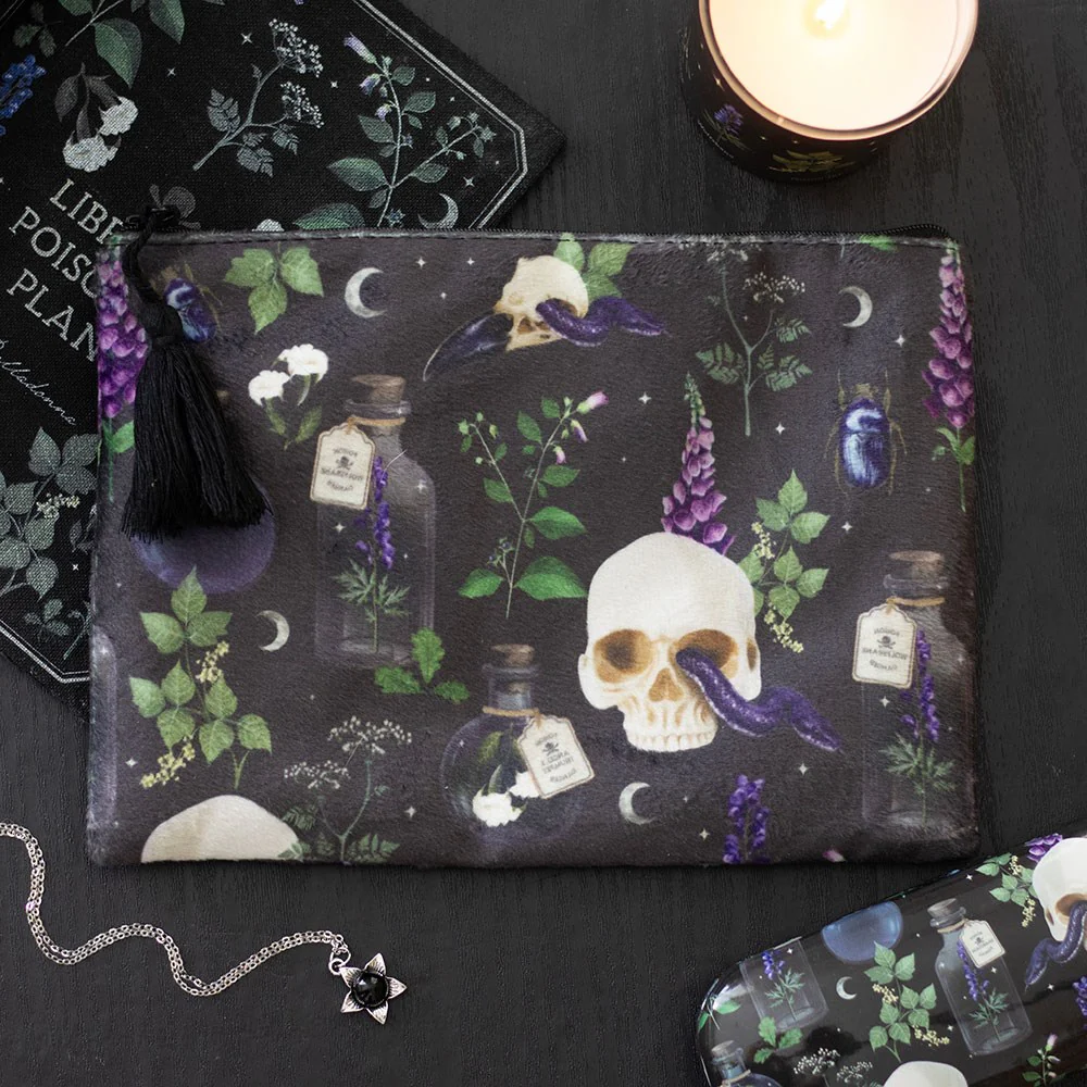 Venom & Vines Print Makeup Bag - Image 4