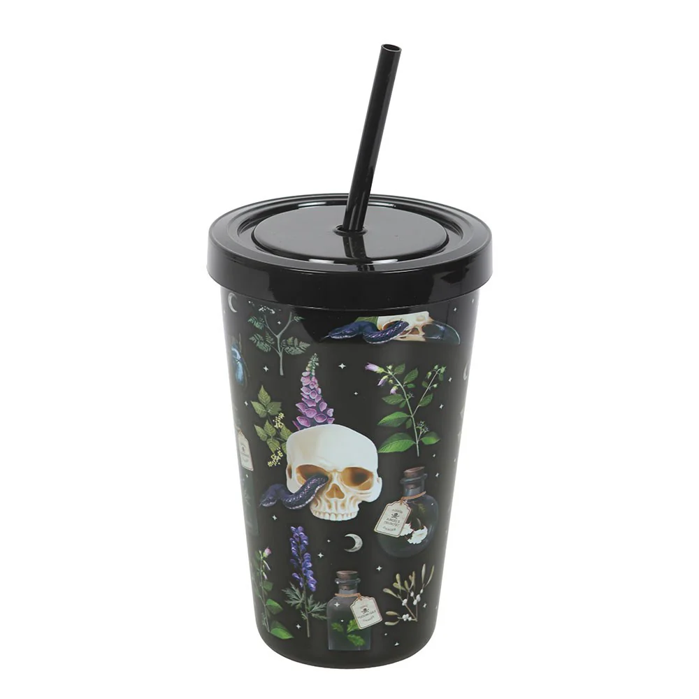Venom & Vines Print Tumbler with Straw - Image 3