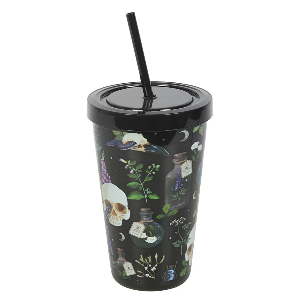Venom & Vines Print Tumbler with Straw - Image 4