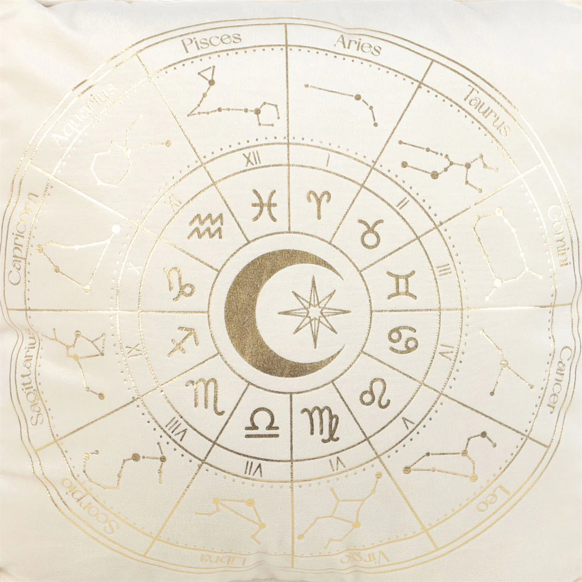 White Astrology Wheel Cushion - Image 5